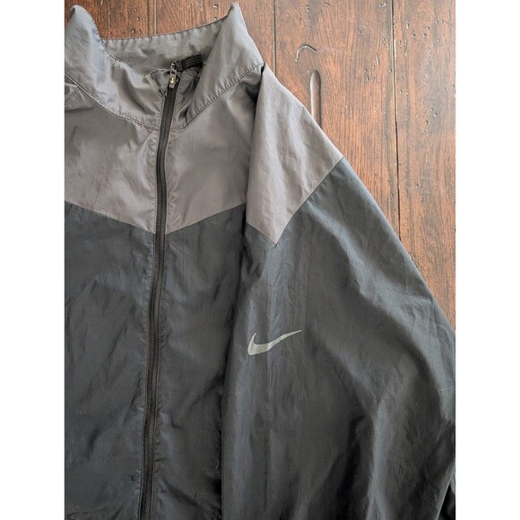 Nike Golf Windbreaker Jacket Men's XL Nike Fit Storm Black Gray - Picture 2 of 11